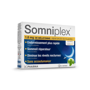 3CPHARMA - SOMNIPLEX - MELATONINE & PLANTES - ENDORMISSEMENT RAPIDE & SOMMEIL RÉPARATEUR