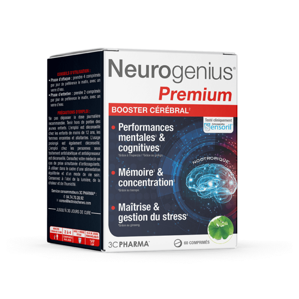 NEUROGENIUS PREMIUM - 60 COMPRIMES - 3CPHARMA