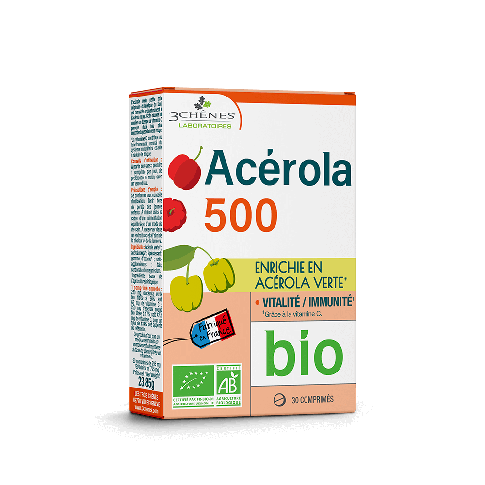 ACEROLA 500 BIO - Enrichie en acérola verte