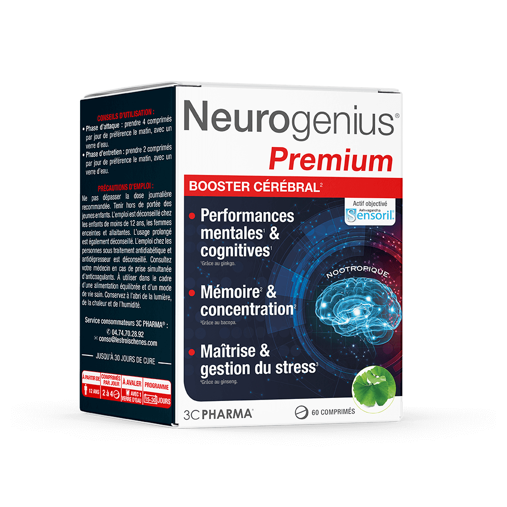 NEUROGENIUS PREMIUM - 60 COMPRIMES - 3CPHARMA