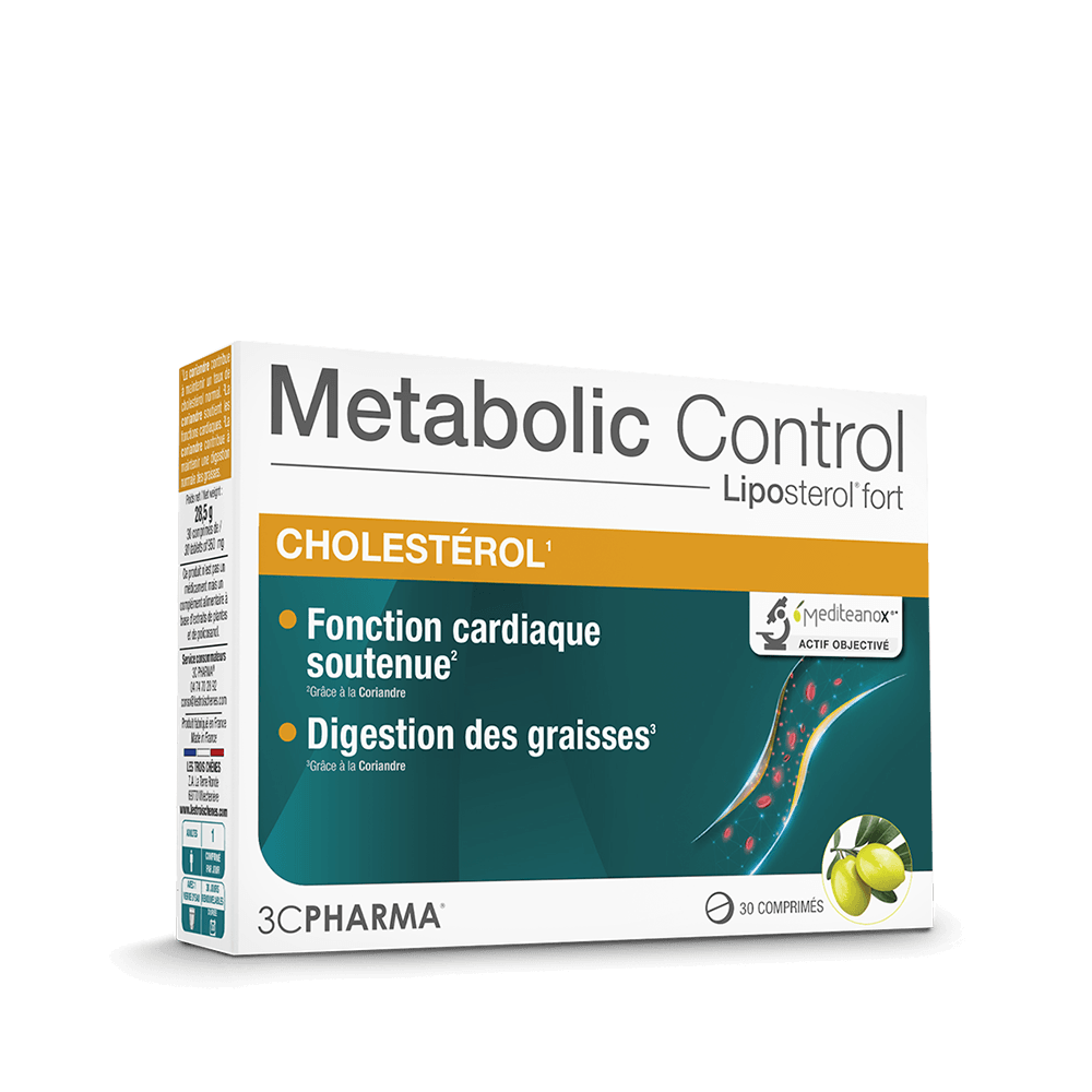 METABOLIC CONTROL - CHOLESTERIOL - LIPOSTEROL FORT - 3CPHARMA